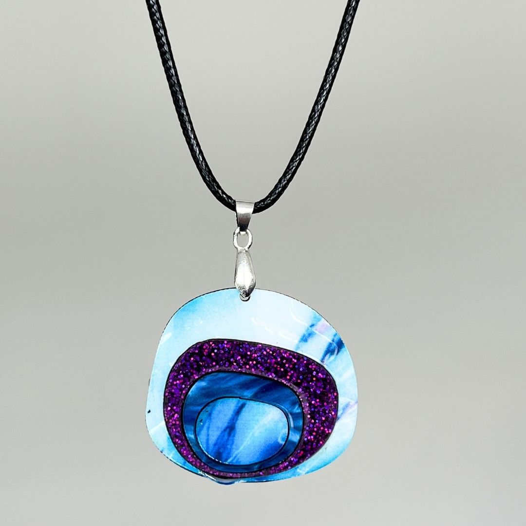 Blue 'Nova' Pendant (FREE Brooch)