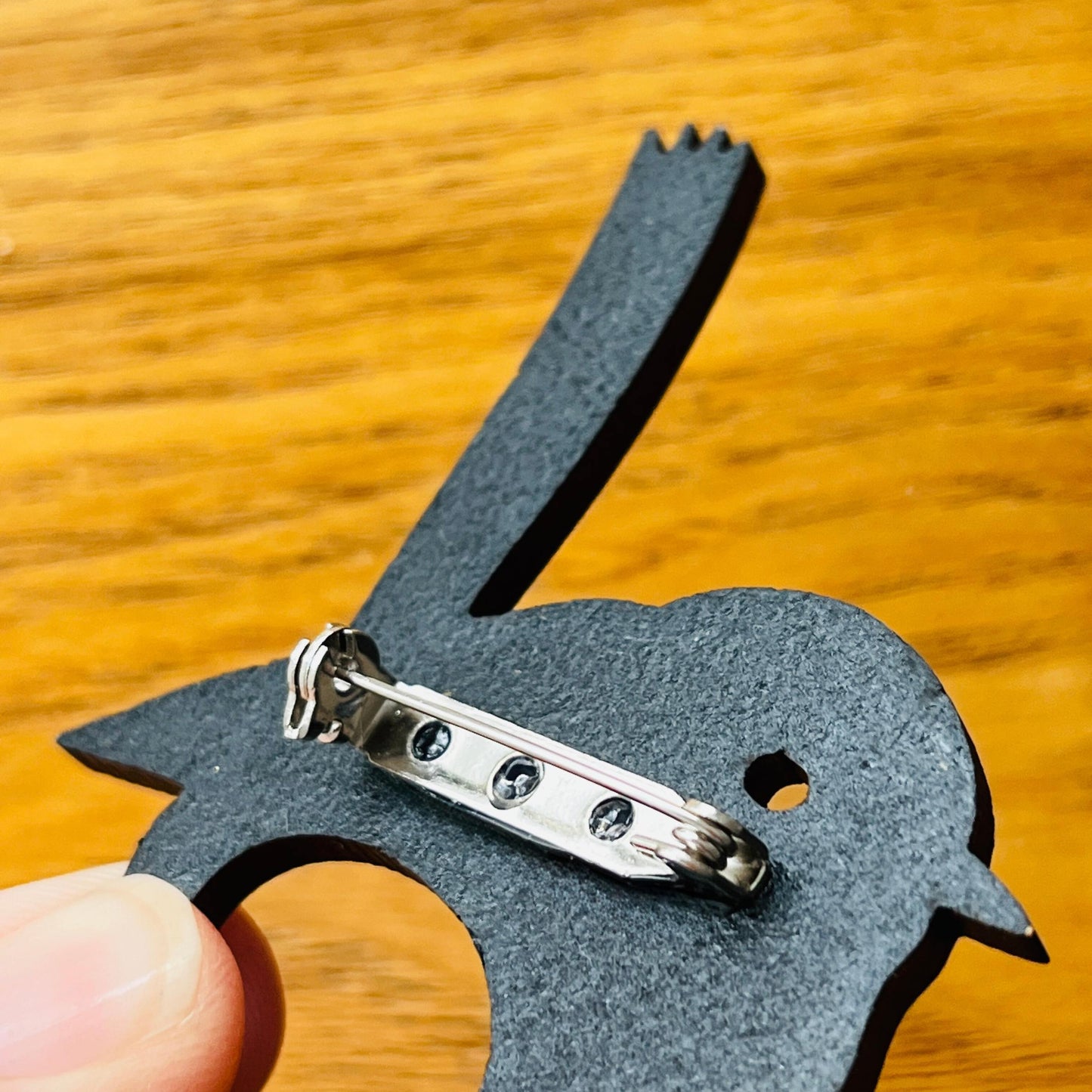 Wren Glasses Brooch (Graffiti Print)
