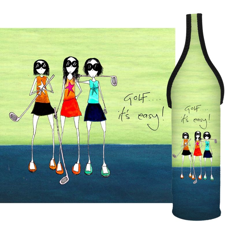 'Golf, it's easy!' - Wine Bottle Cooler
