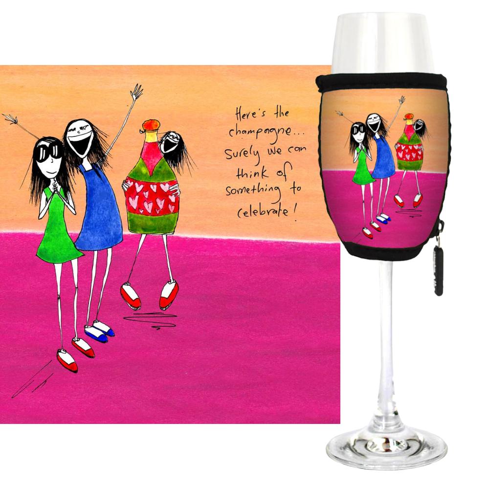 'Here's the champagne, surely we can think of something to celebrate' - Champagne Glass Cooler