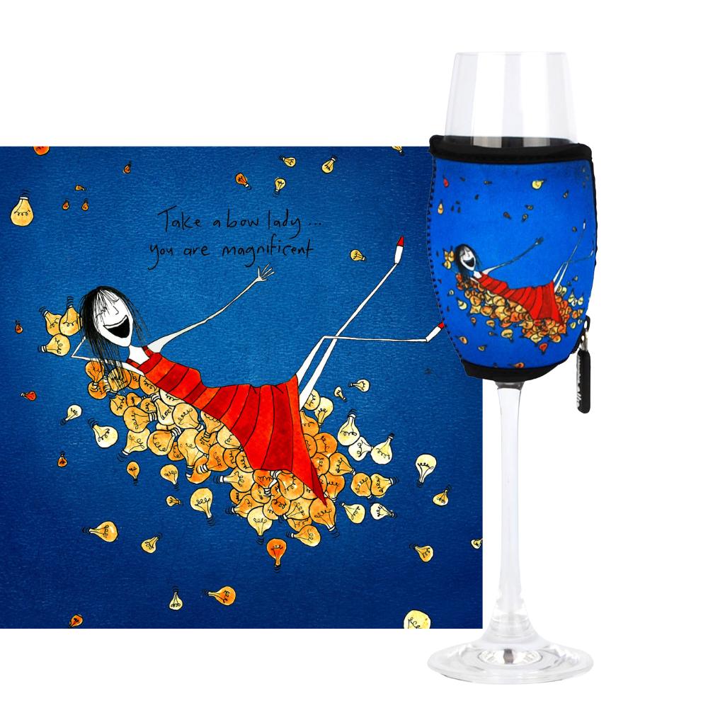 'Take a bow lady, you are magnificent' - Champagne Glass Cooler