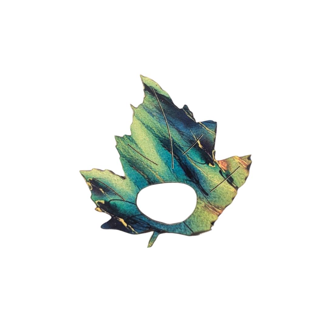 Autumn Leaf Glasses Brooch (4 Colors)