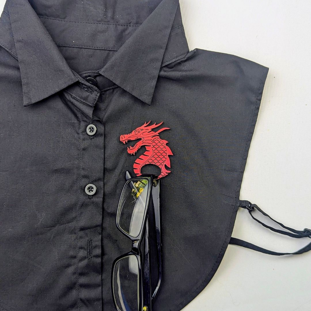 Dragon Glasses Brooch (6 Colors)