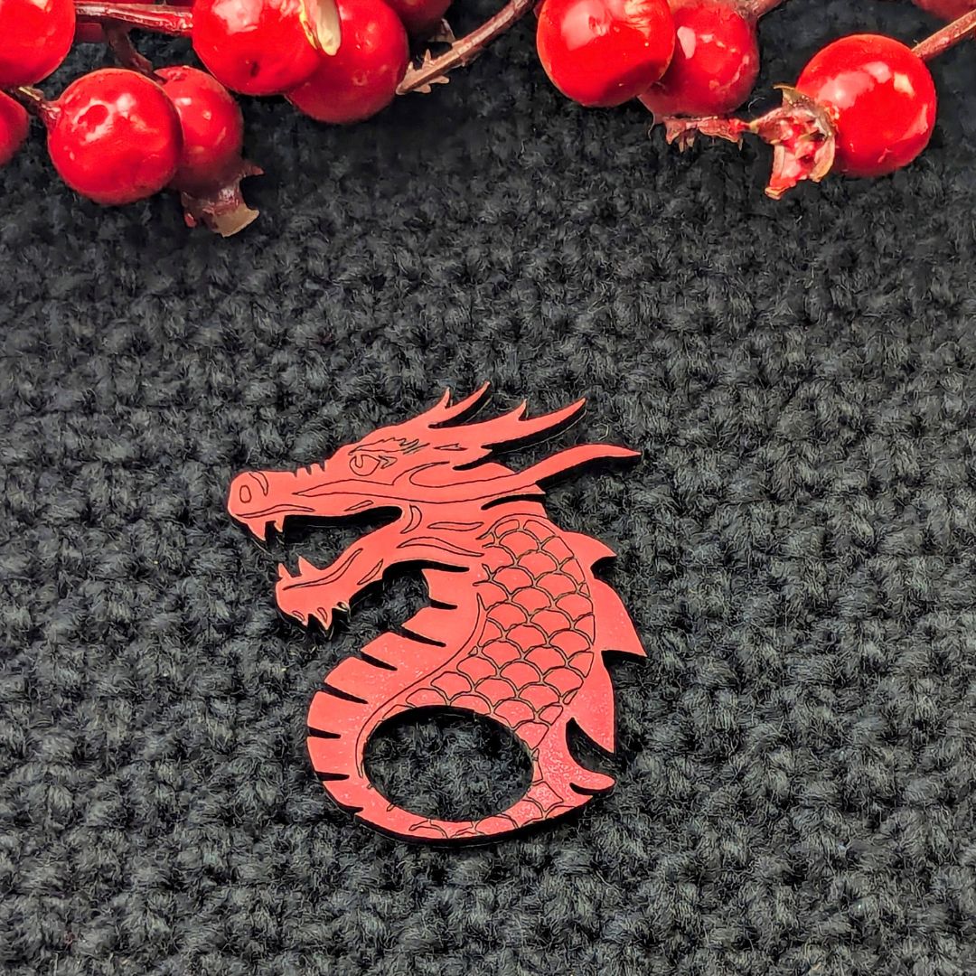 Dragon Glasses Brooch (6 Colors)