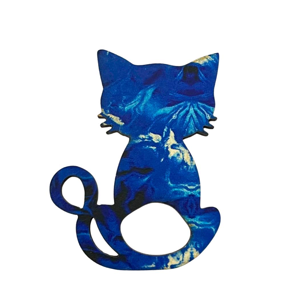 Whiskers Cat Glasses Brooch