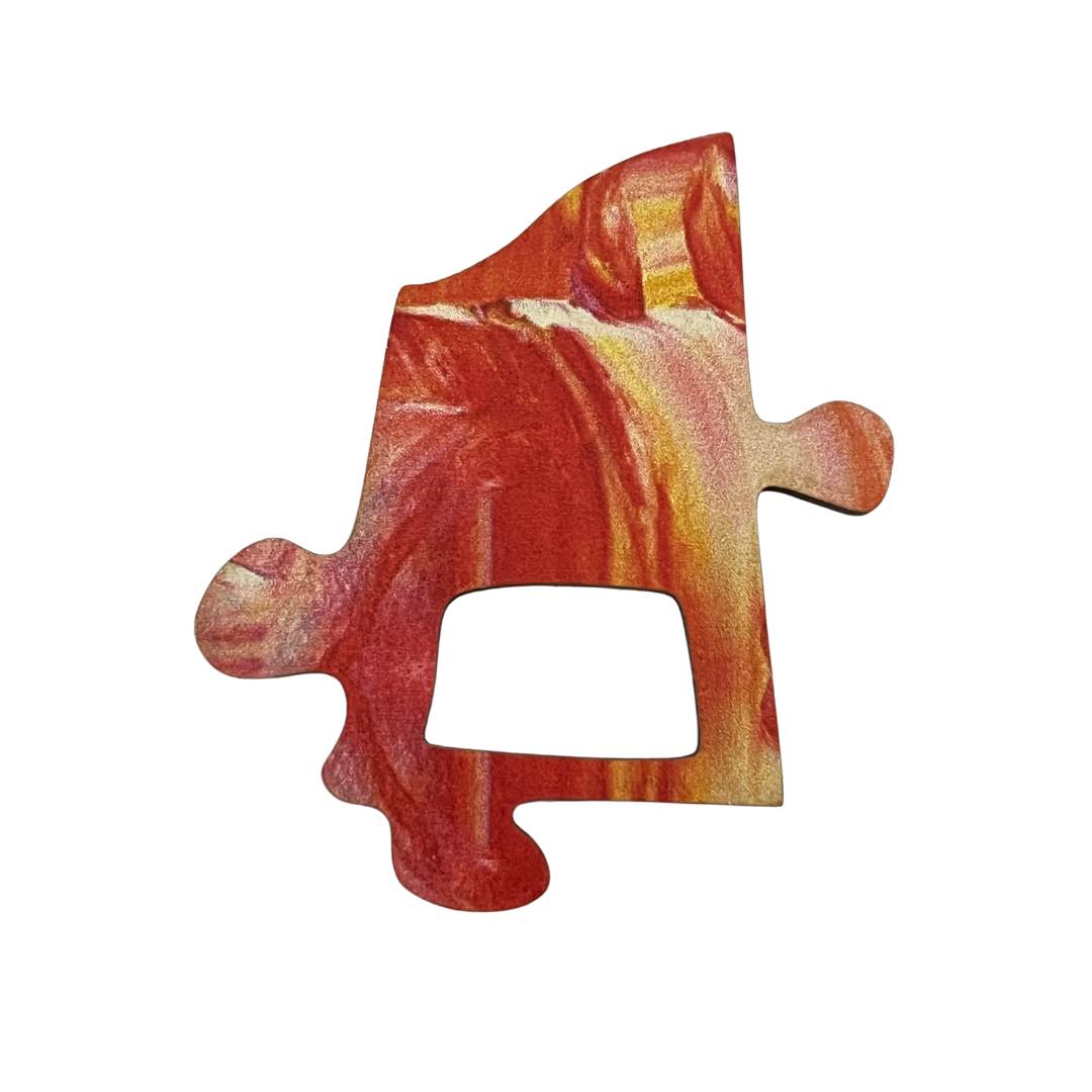 Puzzle Piece Glasses Brooch (4 Colors)