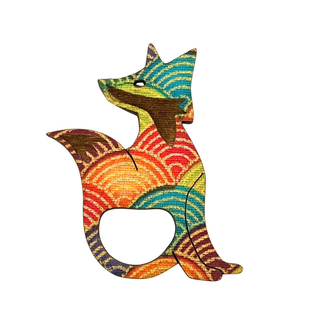 Fox Glasses Brooch (4 Colors)