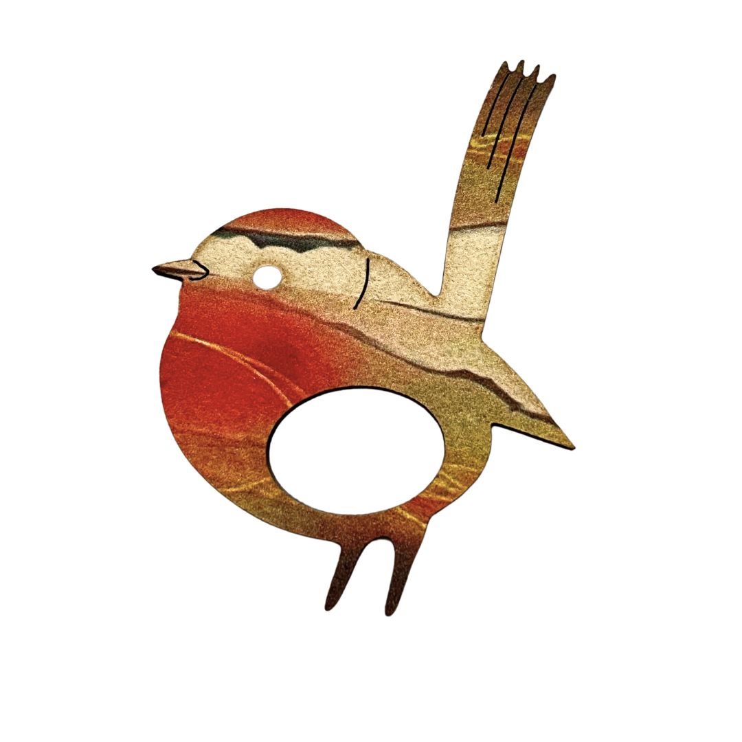 Blue Wren Glasses Brooch (9 Colors)