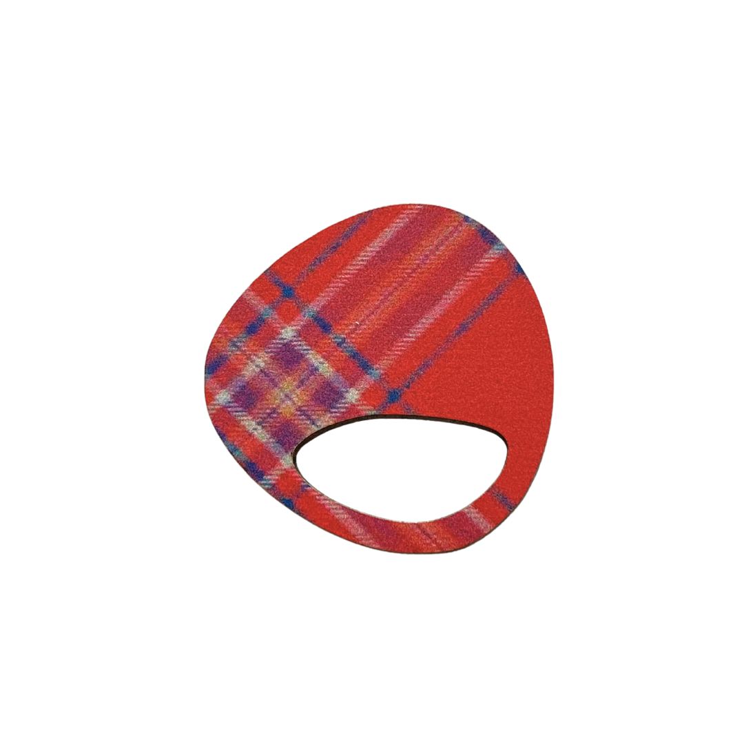 Tartan Glasses Brooch (2 Colors)
