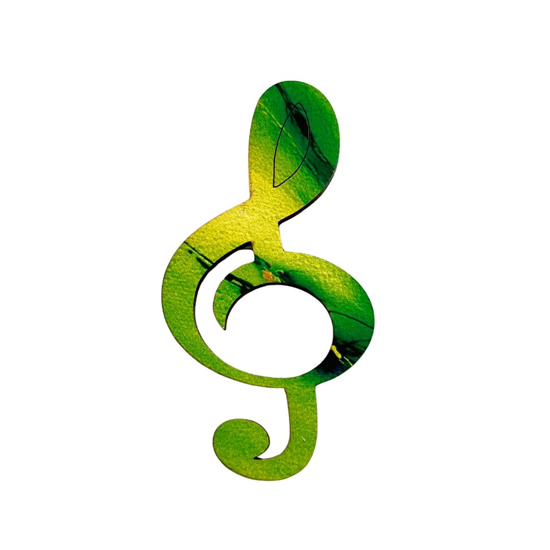 Treble Clef Glasses Brooch (9 Colors)