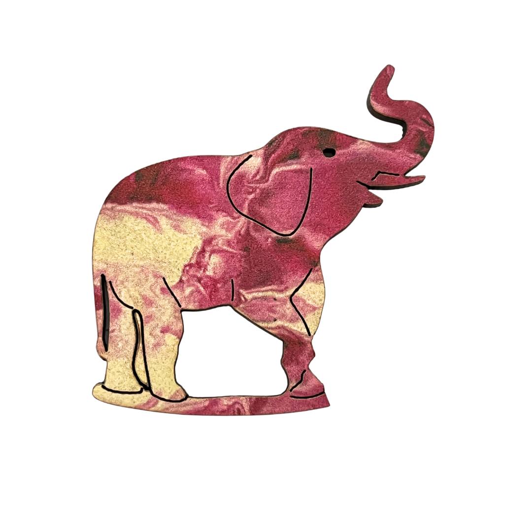Elephant Glasses Brooch (8 Colors)