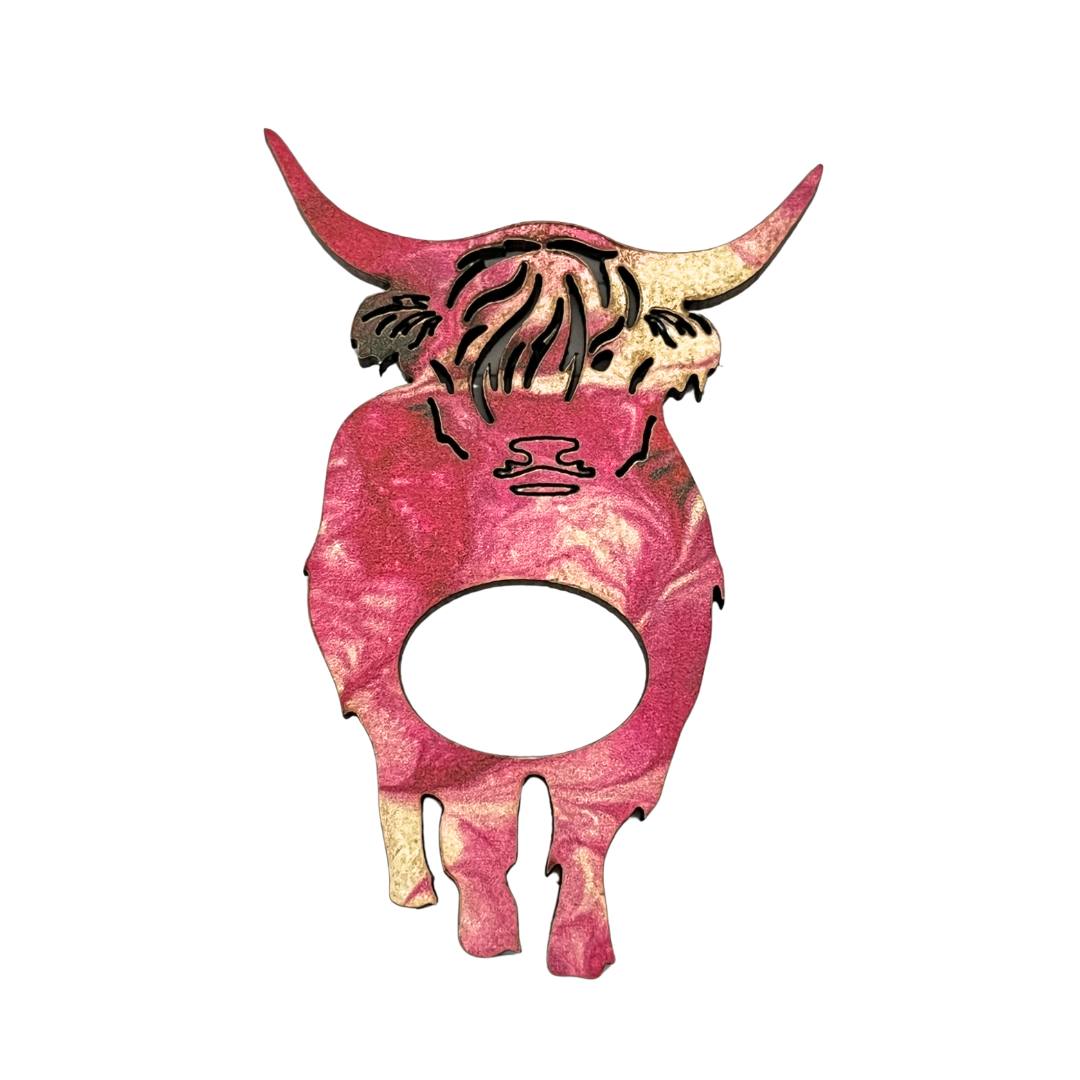 Highland Cow Glasses Brooch (8 Colors)