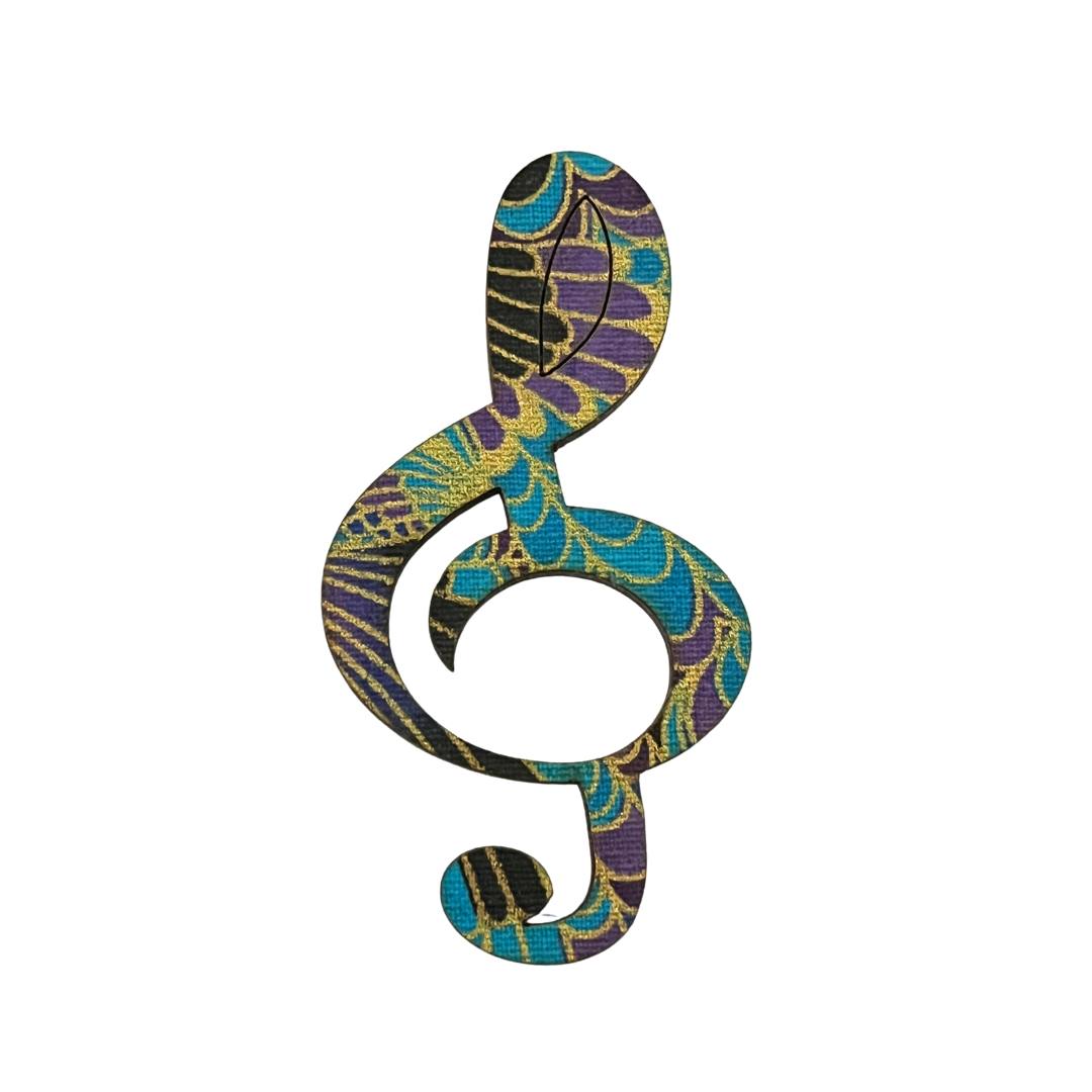 Treble Clef Glasses Brooch (9 Colors)