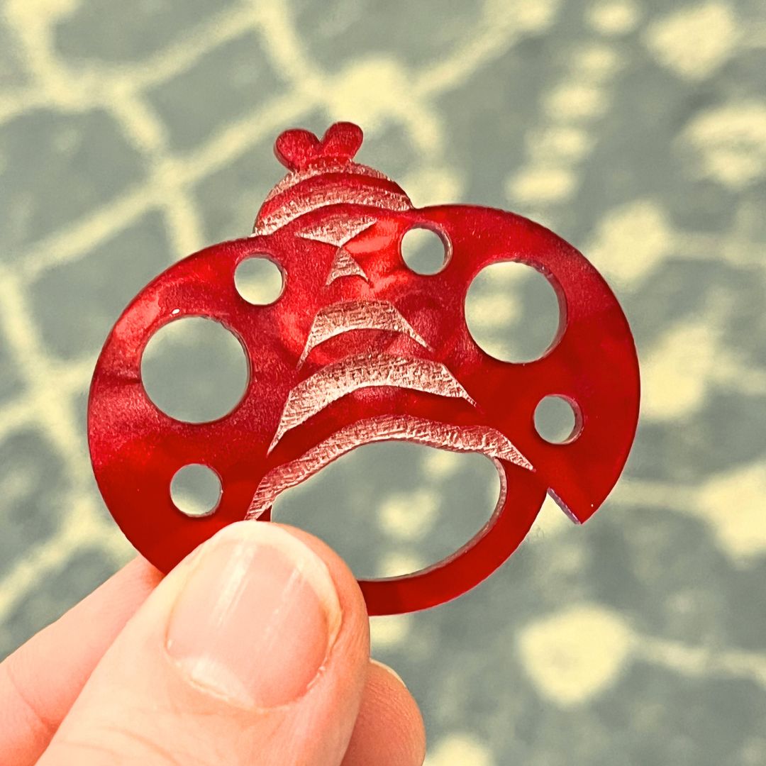 Ladybird Glasses Brooch