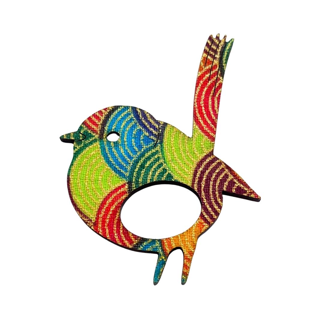 Blue Wren Glasses Brooch (9 Colors)