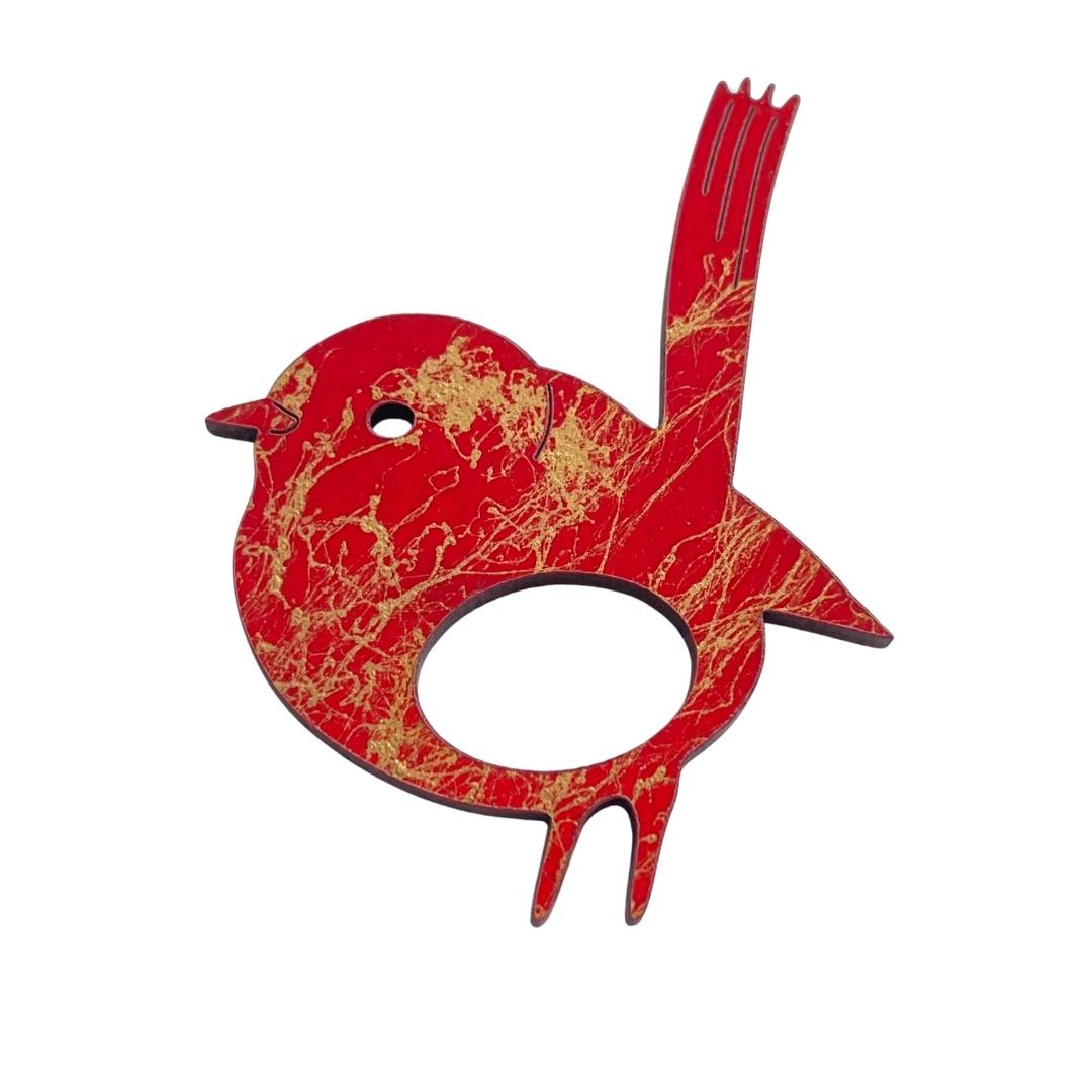 Blue Wren Glasses Brooch (9 Colors)