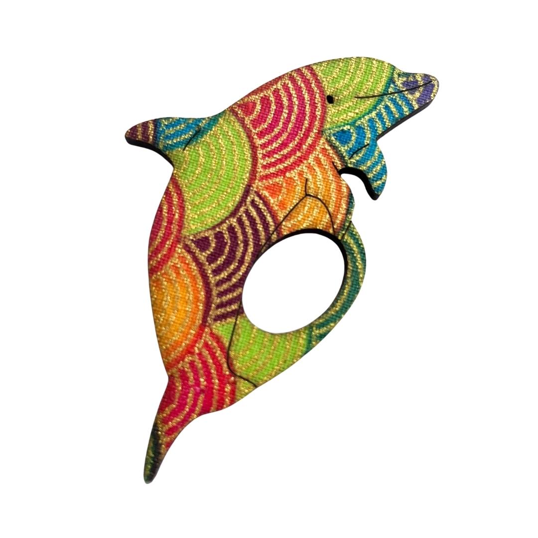 Dolphin Glasses Brooch (7 Colors)