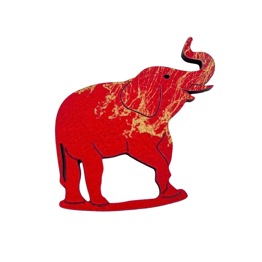 Elephant Glasses Brooch (8 Colors)