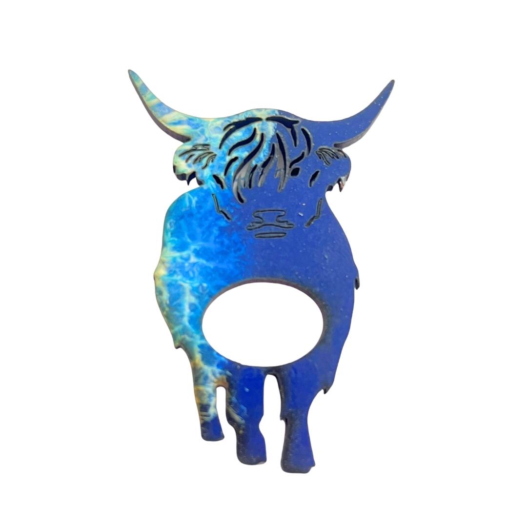 Highland Cow Glasses Brooch (8 Colors)