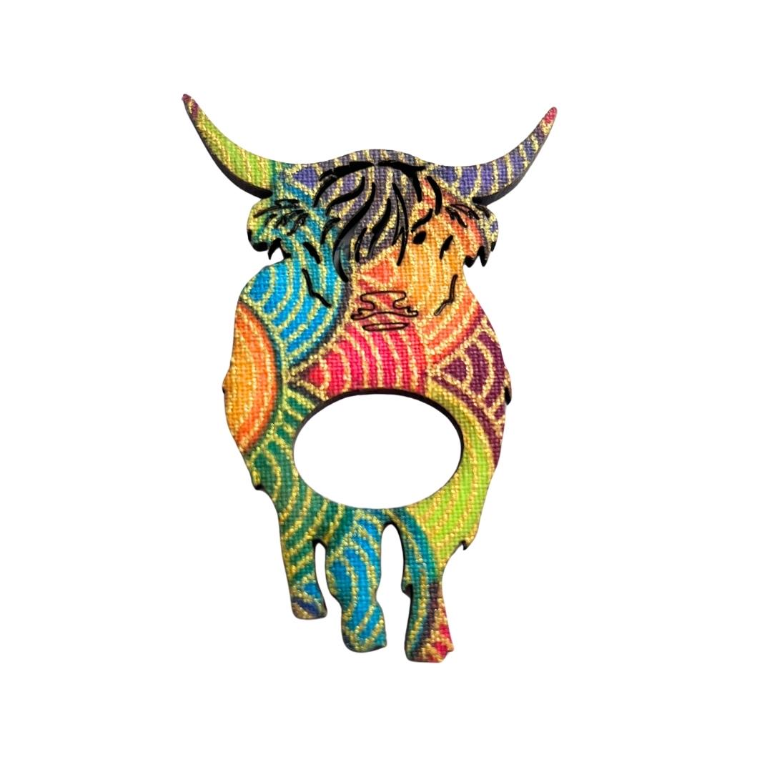 Highland Cow Glasses Brooch (8 Colors)