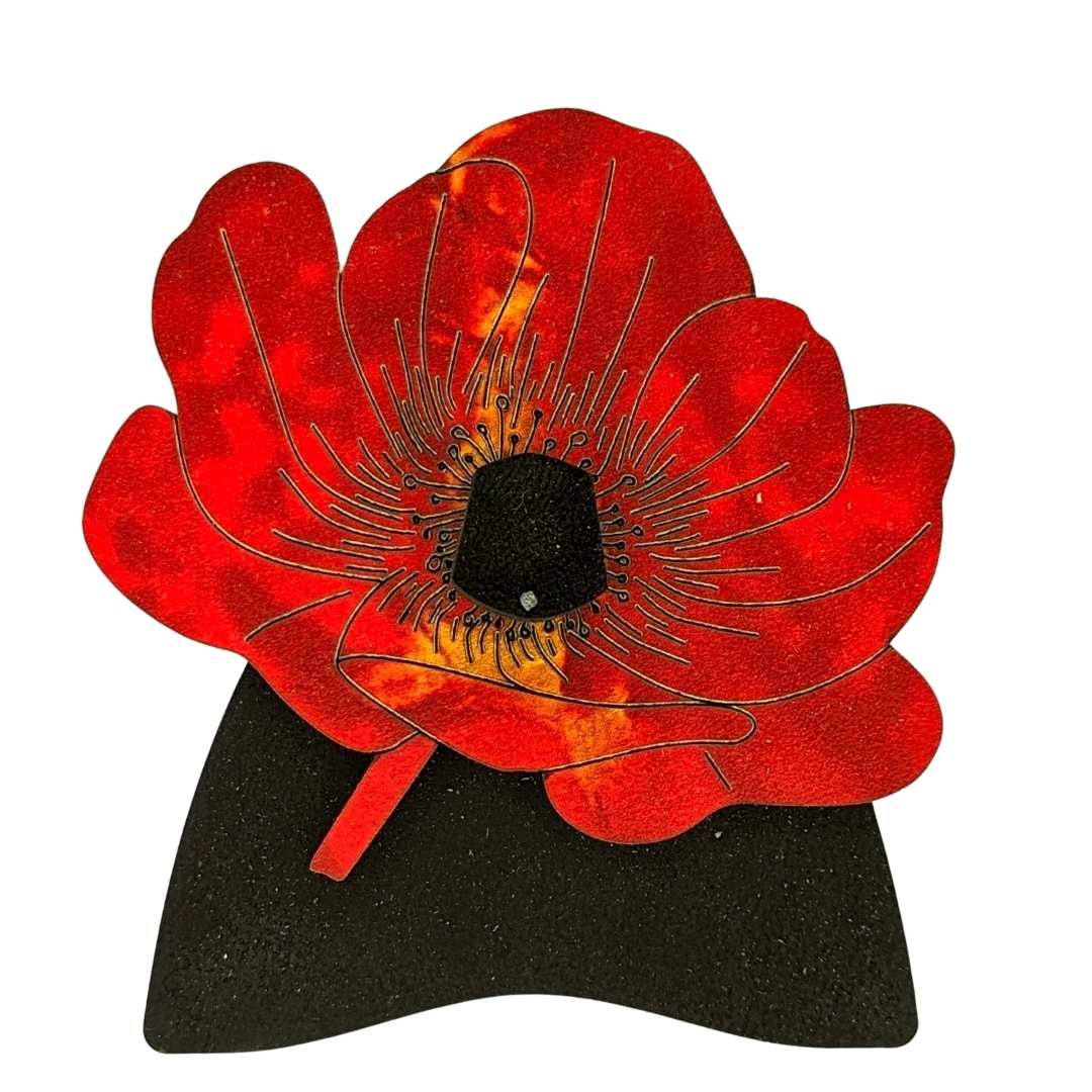 Red Poppy Glasses Stand