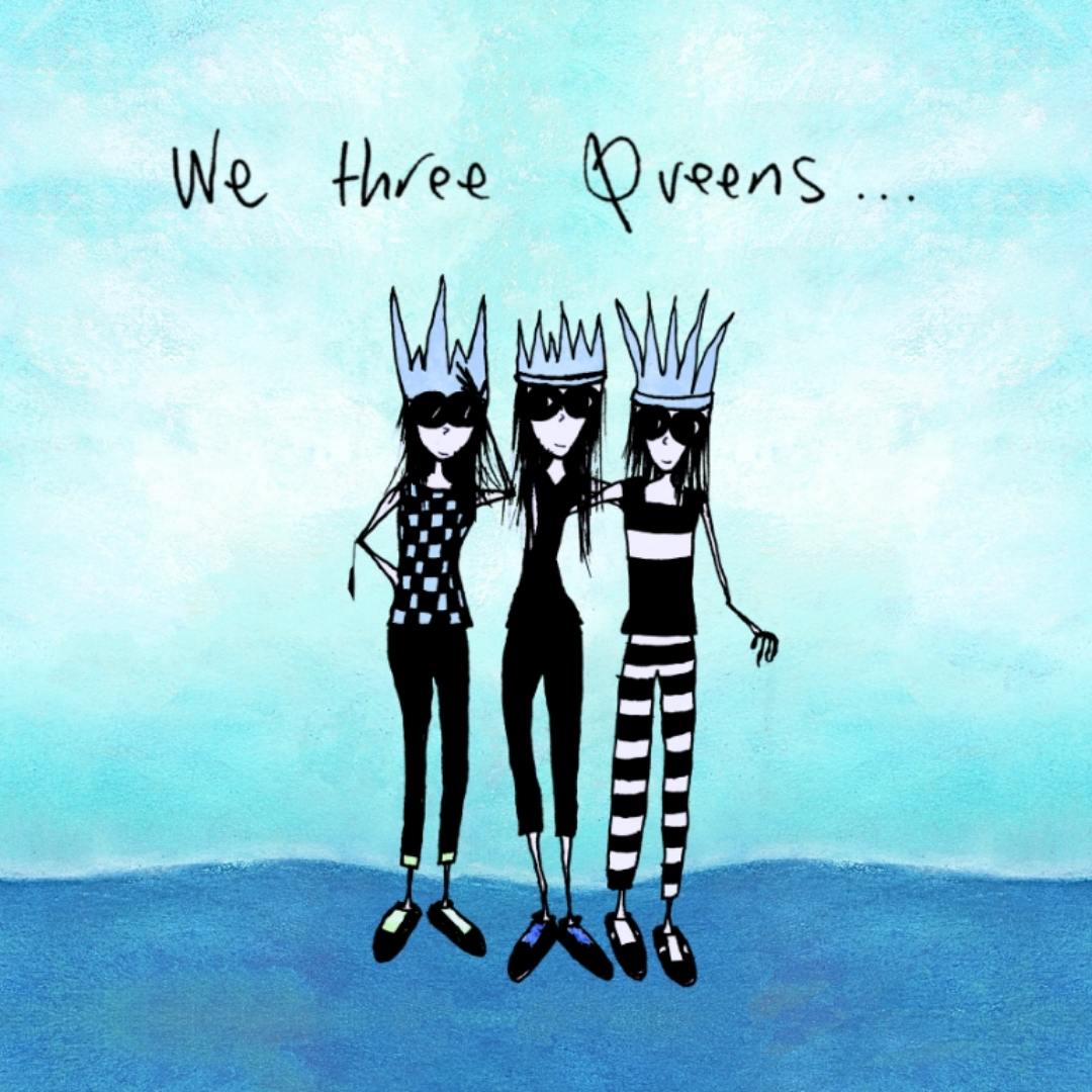 'We Three Queens - Wine Glass Cooler