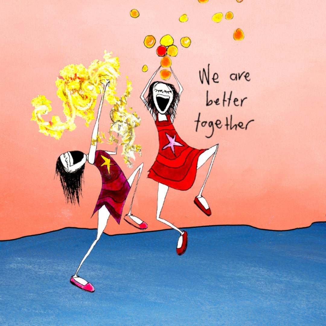 'We are better together'- Wine Glass Cooler