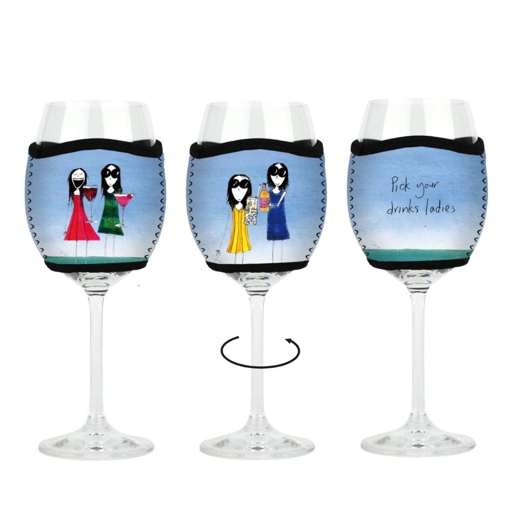 'Pick your drinks ladies' - Wine Glass Cooler