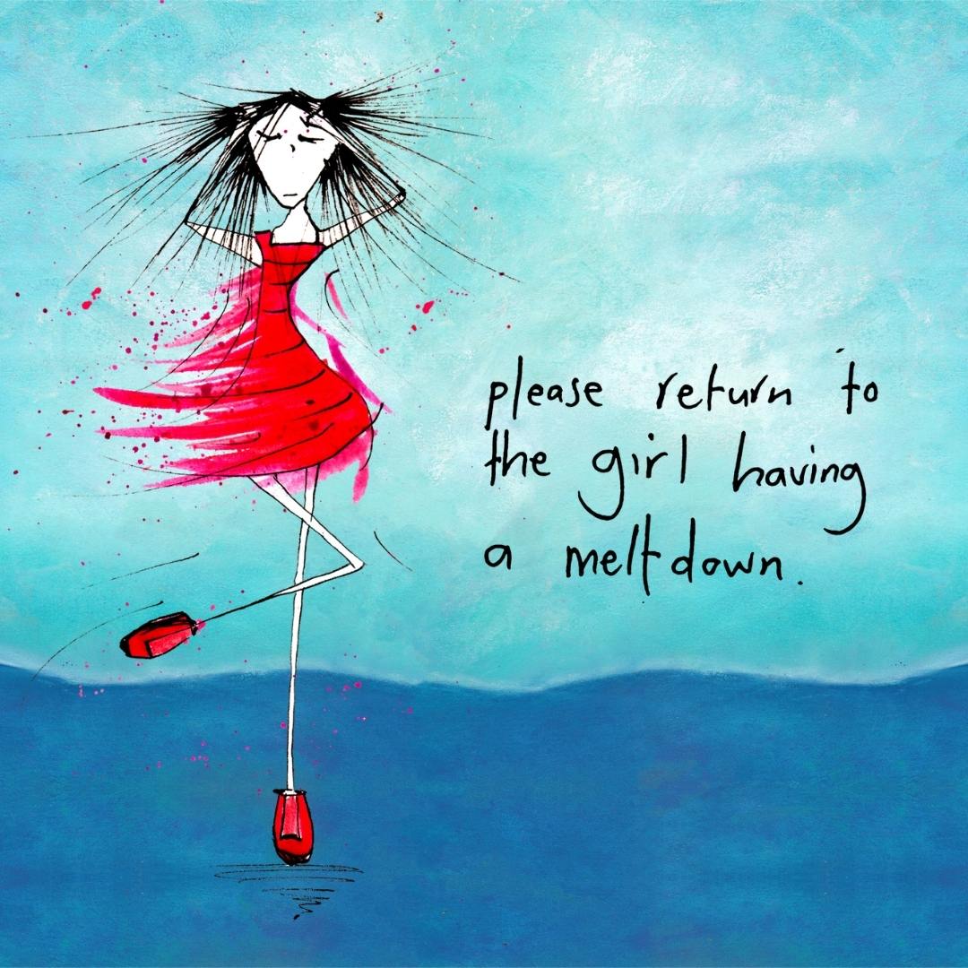 'Please return to the girl having a meltdown' - Wine Glass Cooler