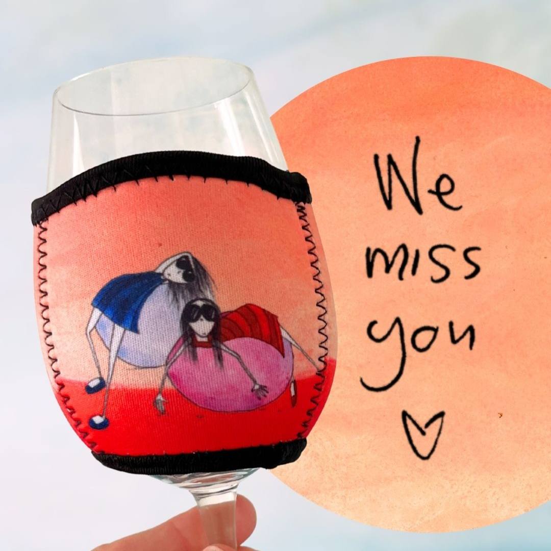 3 Pack Wine Glass Coolers - Three Queens, Better Together & Miss You