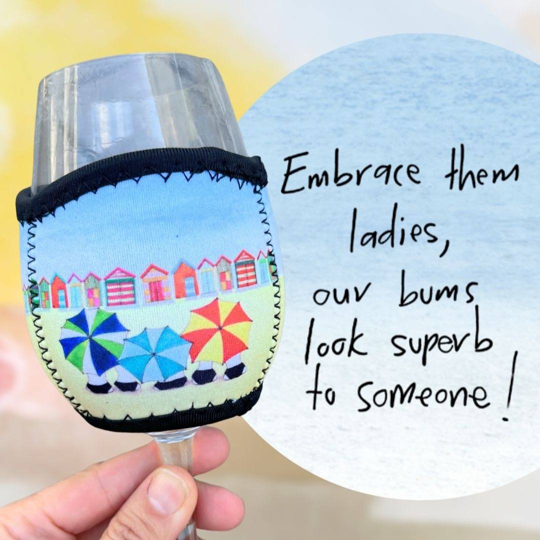 3 Pack Wine Glass Coolers - Bums, Messy, Cutest & Funniest