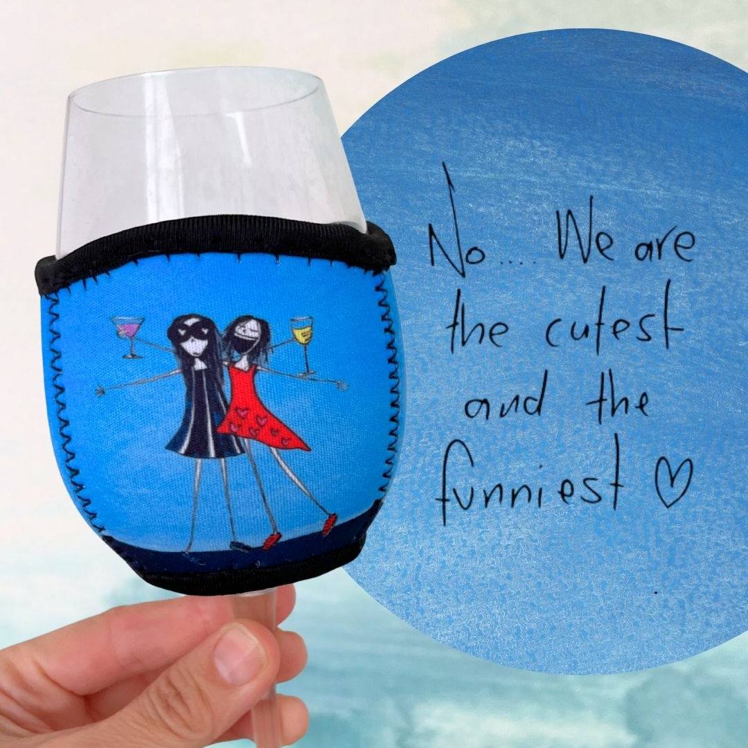 3 Pack Wine Glass Coolers - Bums, Messy, Cutest & Funniest