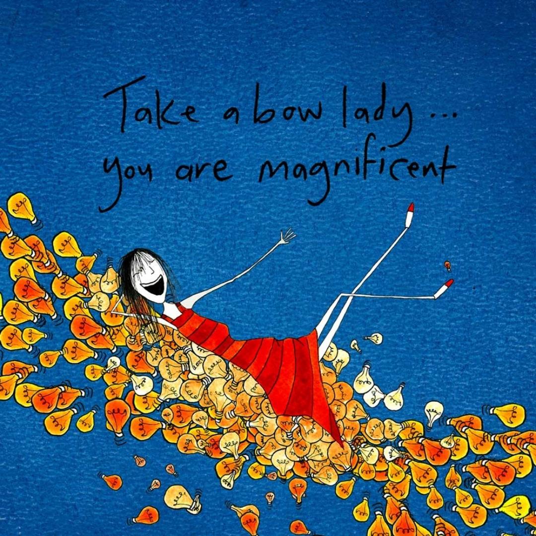 'Take a bow lady, you are magnificent' - Wine Glass Cooler