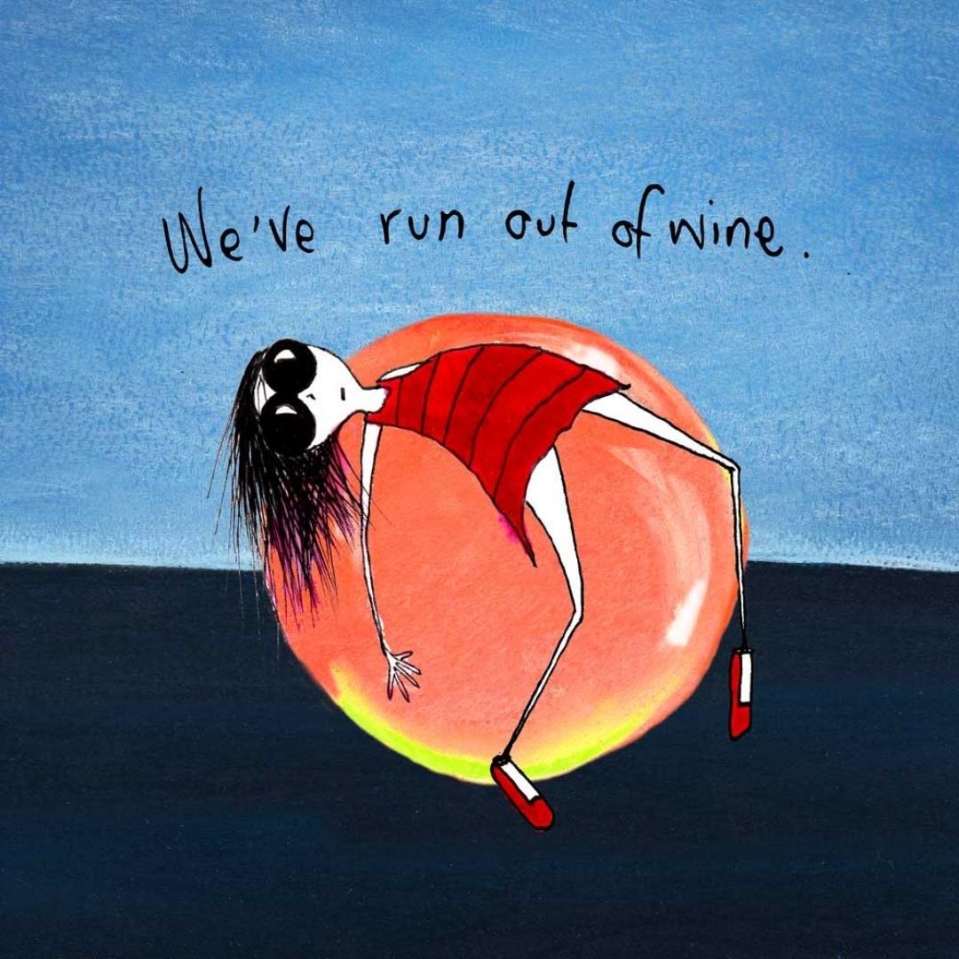 'We've run out of wine' - Wine Glass Cooler