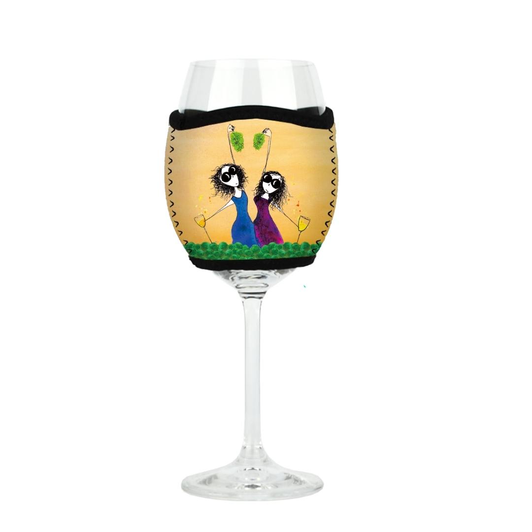 'It's wine time!' - Wine Glass Cooler