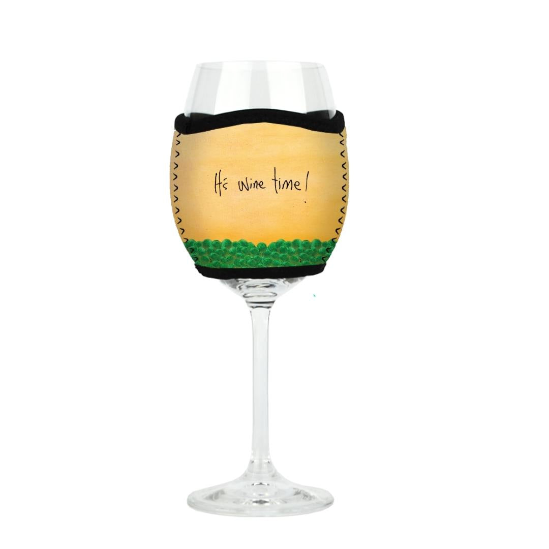 'It's wine time!' - Wine Glass Cooler