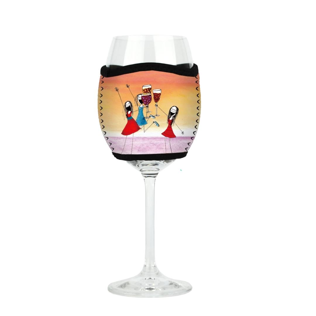 'Our glasses are full' - Wine Glass Cooler