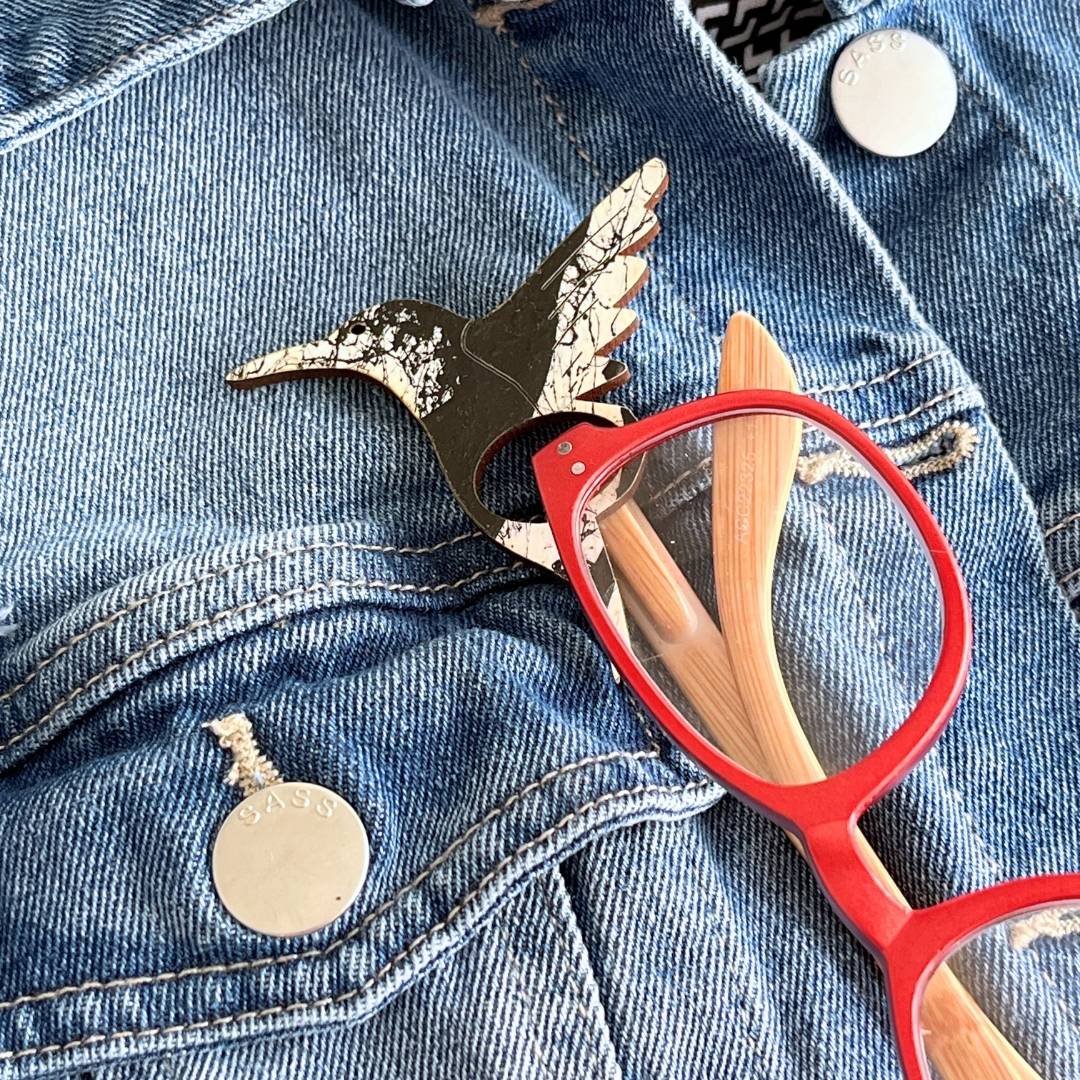 Hummingbird Glasses Brooch (8 Colors)