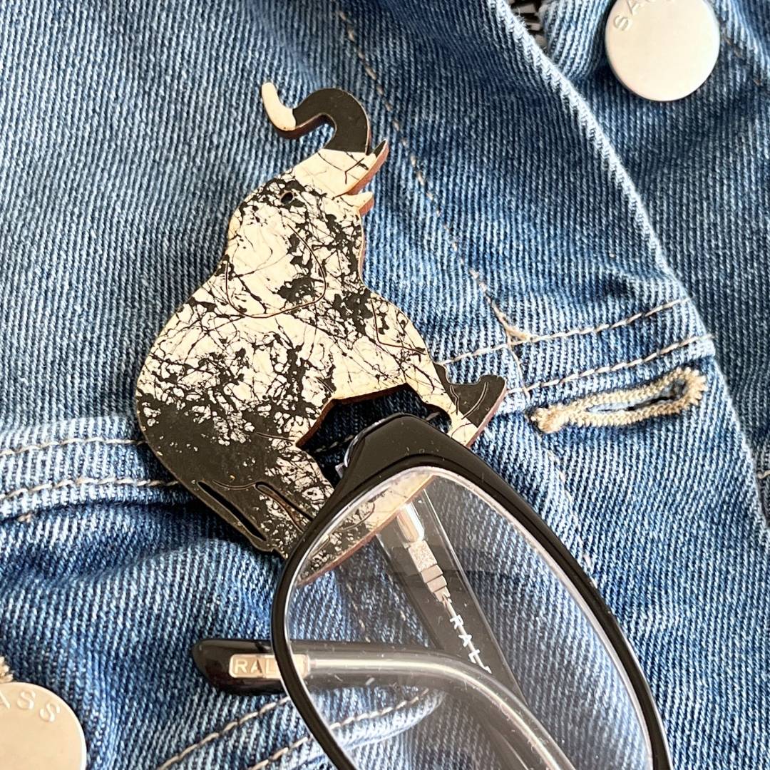 Elephant Glasses Brooch (8 Colors)