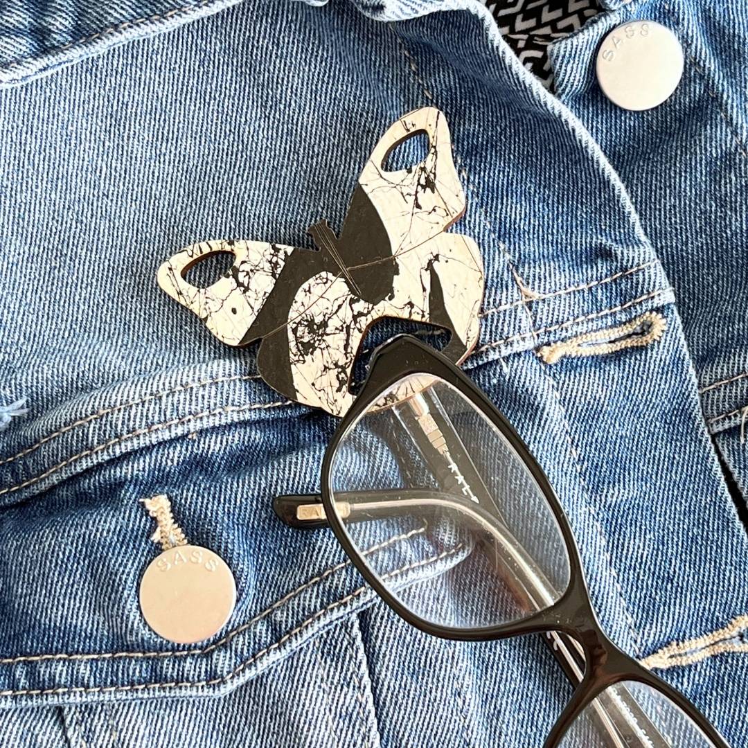 Butterfly Glasses Brooch (6 Colors)