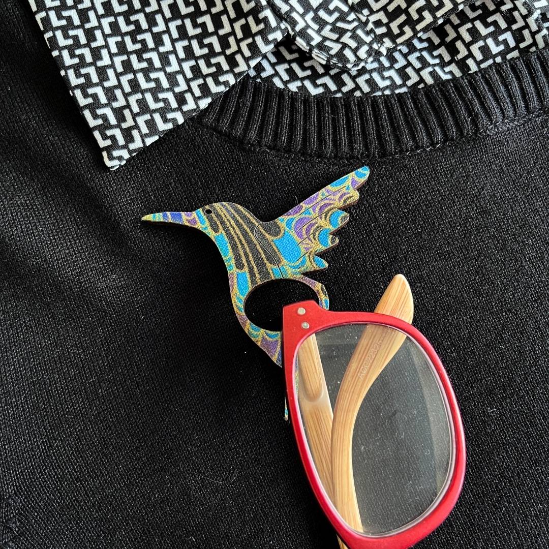 Hummingbird Glasses Brooch (8 Colors)