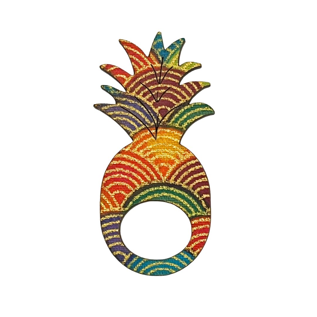 Pineapple Glasses Brooch