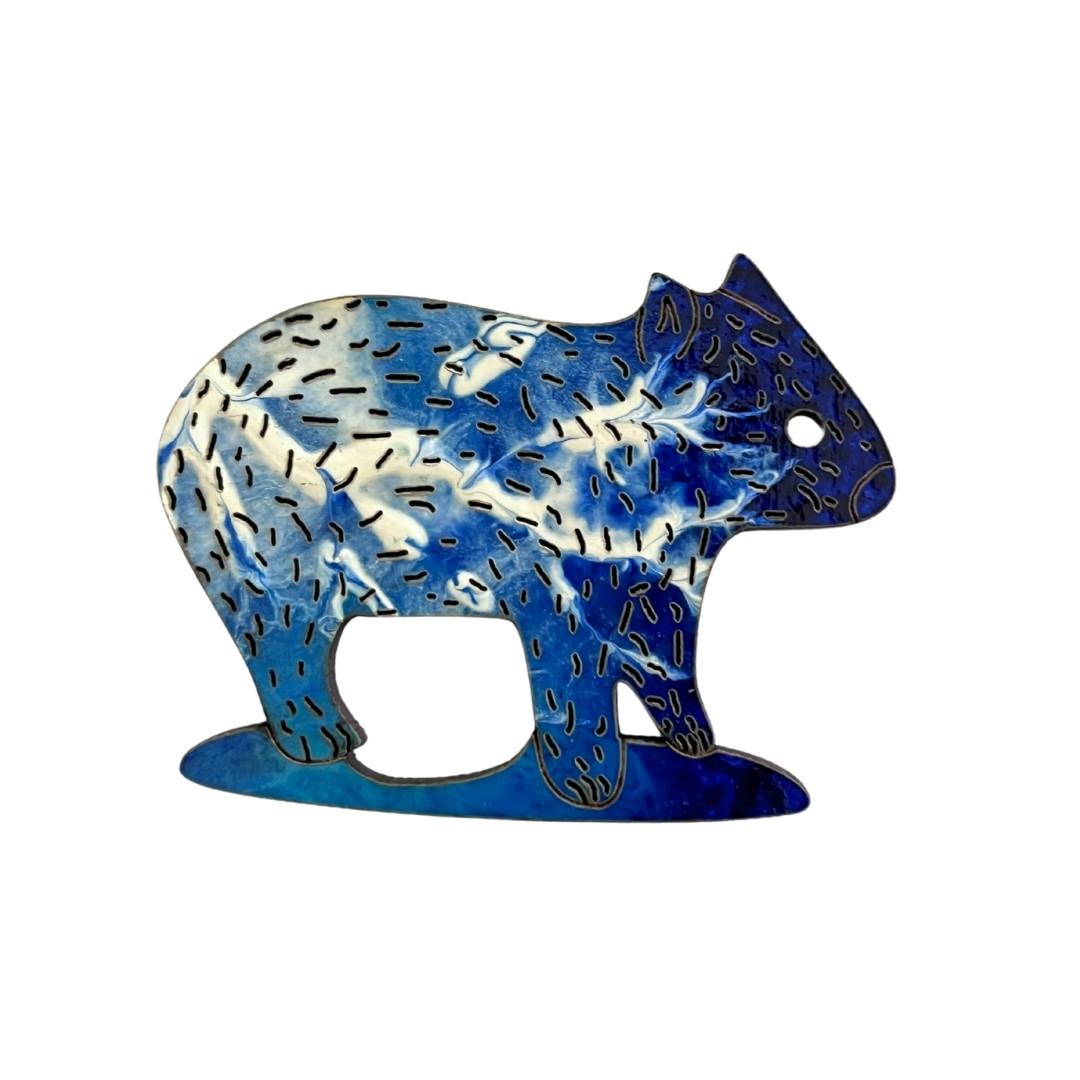Wombat Glasses Brooch (5 Colors)