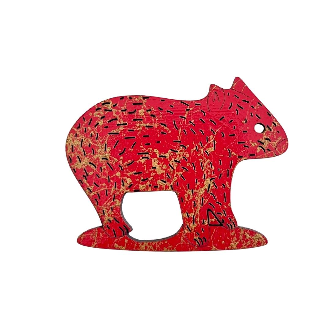 Wombat Glasses Brooch (5 Colors)