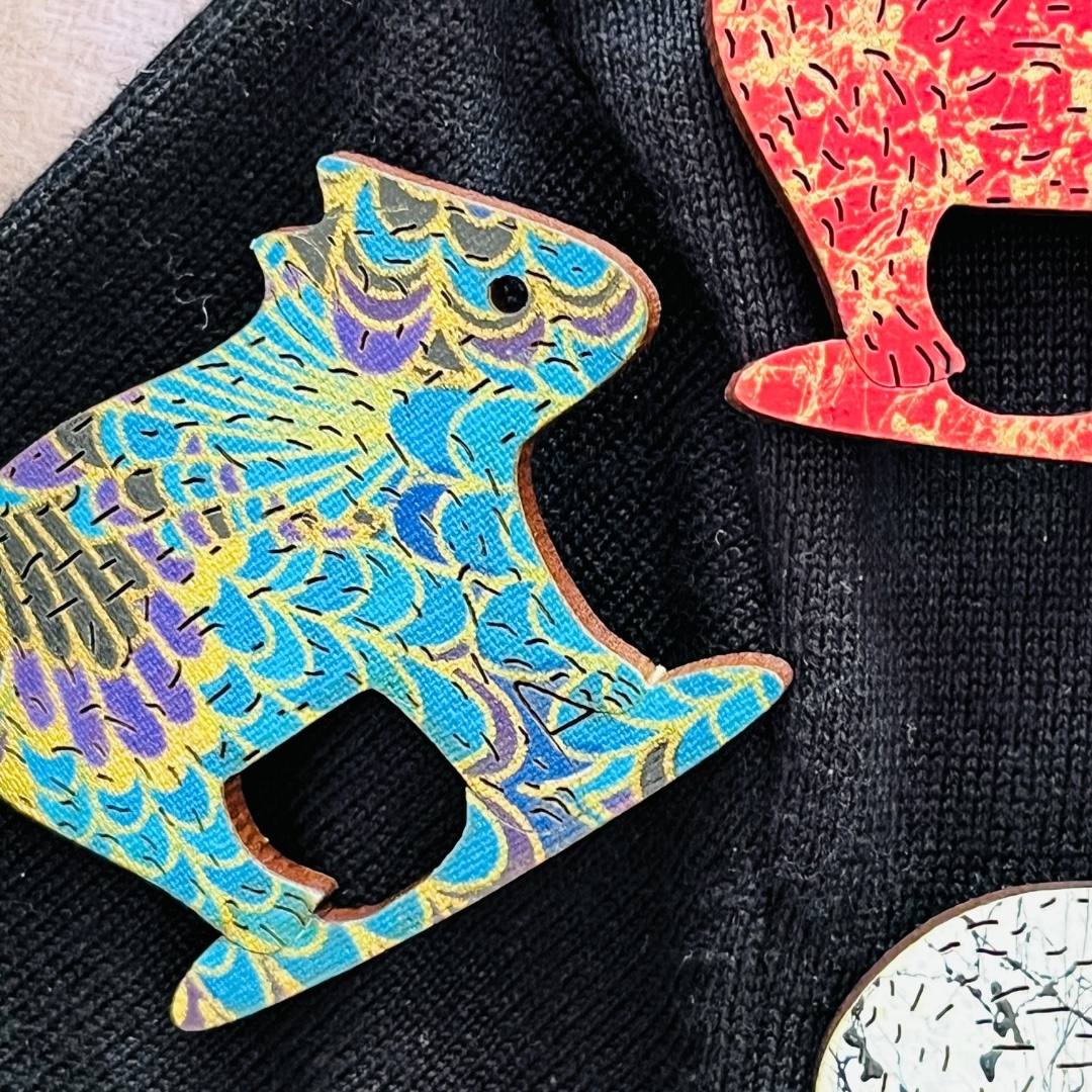 Wombat Glasses Brooch (5 Colors)