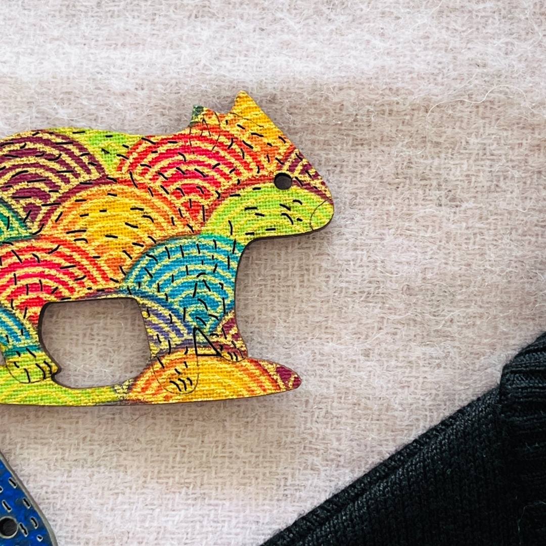 Wombat Glasses Brooch (5 Colors)