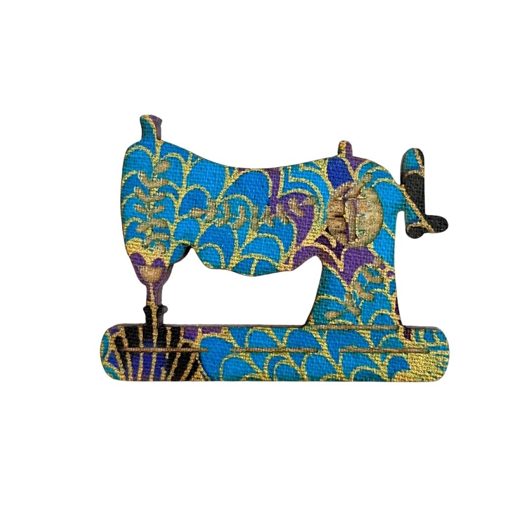 Sewing Machine Glasses Brooch (5 Colors)