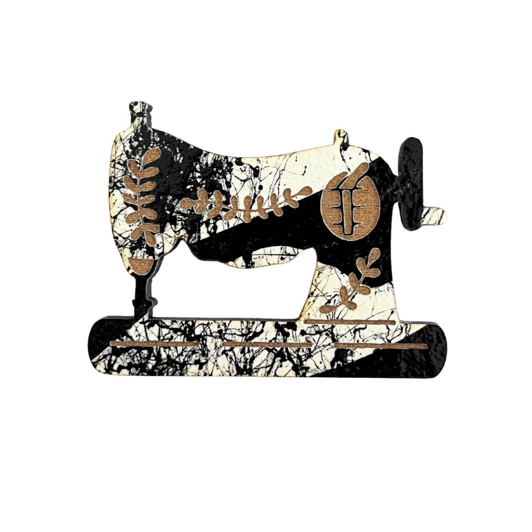 Sewing Machine Glasses Brooch (5 Colors)