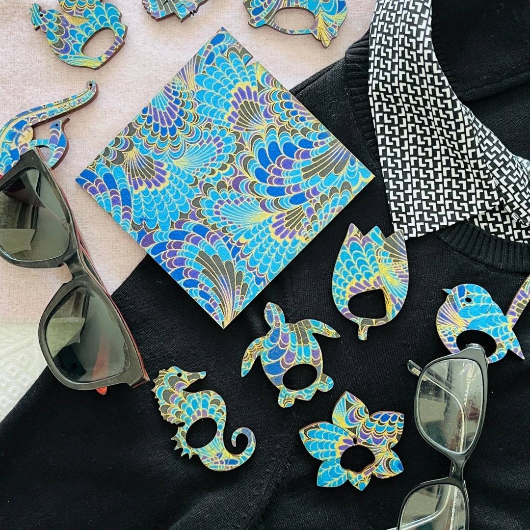 Turtle Glasses Brooch (6 Colors)