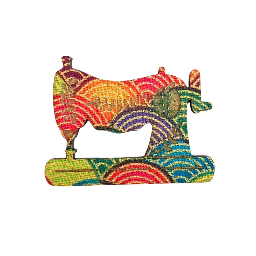 Sewing Machine Glasses Brooch (5 Colors)